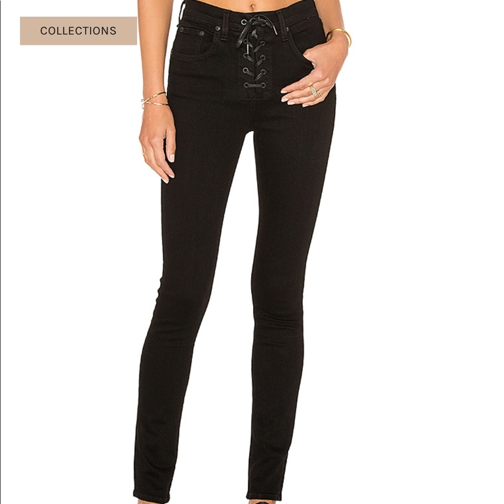 rag & bone lace-up skinny jean